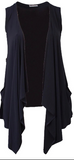 Magna Vest with Waterfall Drape