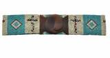 Cross Seed Beads Stretch Wood Belt