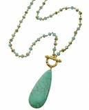 Precious Stone Mint Necklace