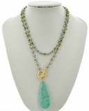 Precious Stone Mint Necklace