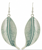 metal leaf earring