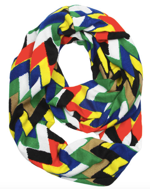 Polyester Multi Color Infinity Scarf