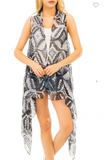 Pixel Inner Diamond Geometric Printed Vest - 3 Colors