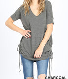 Premium V-Neck Side-Tie Tee - 14 Colors Group 1