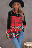 Printed Round Neck Long Sleeve T-Shirt