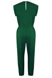 Drawstring Round Neck Sleeveless Jumpsuit