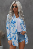 Tie-Dye Open Front Long Sleeve Cardigan