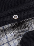 Double Take Plaid Color Block Dropped Shoulder Corduroy Shacket