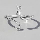Cat Shape 925 Sterling Silver Ring
