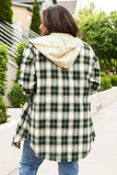 Tier 2 (Plus) Plaid Curved Hem Button Front Shirt