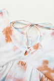 Tie-Dye V-Neck Tie Back Top