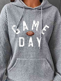 Full Size GAME DAY Graphic Drawstring Hoodie